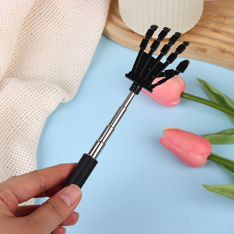 Black Machine Hand Adjustable Back Scratcher Steel Massage Telescopic Anti Itch Claw Old Man Happy Health Products Handicrafts