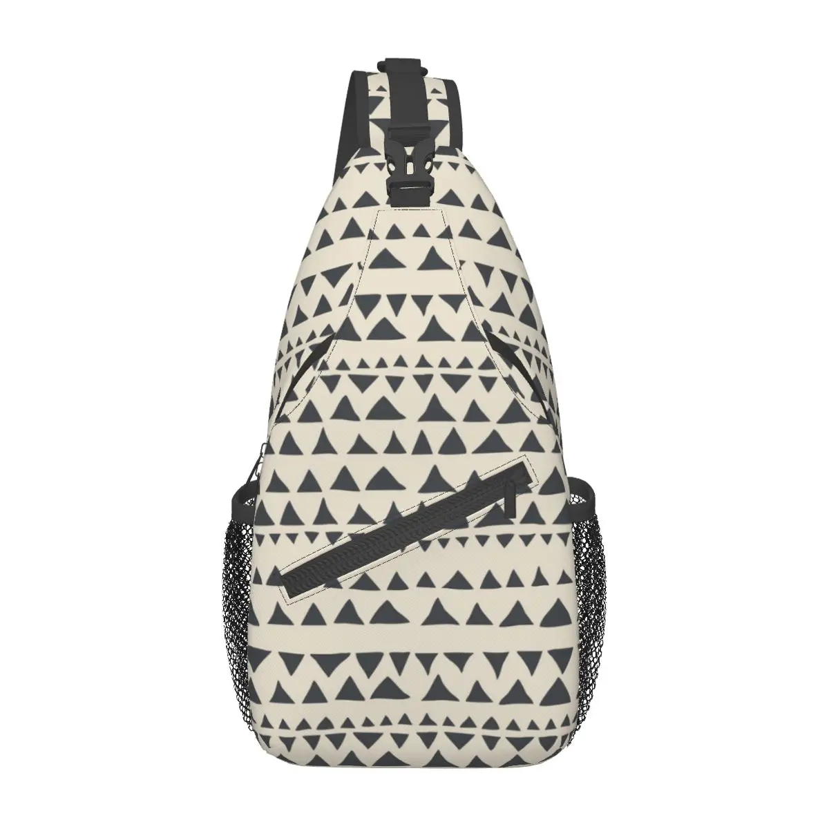 Afrykańskie strzały błotne kości słoniowej torba ze sznurkiem torba Crossbody na klatkę piersiową plecak na ramię Outdoor Sports Daypacks Tribal geometryczny torba we wzór