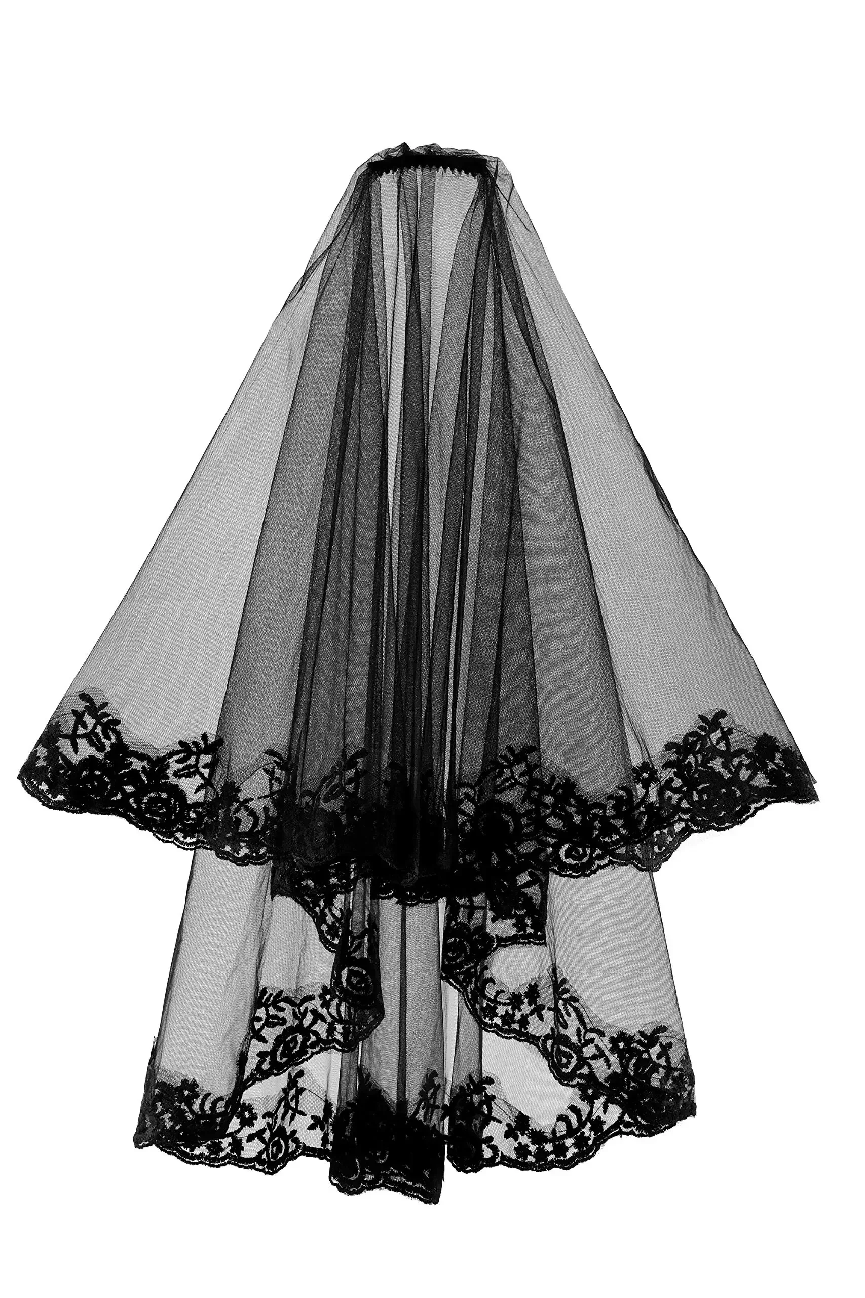 Voile court en tulle pour femme avec clip, voile de mariée gothique, voile de cage à oiseaux, costume d'Halloween, femmes, patients, mariage