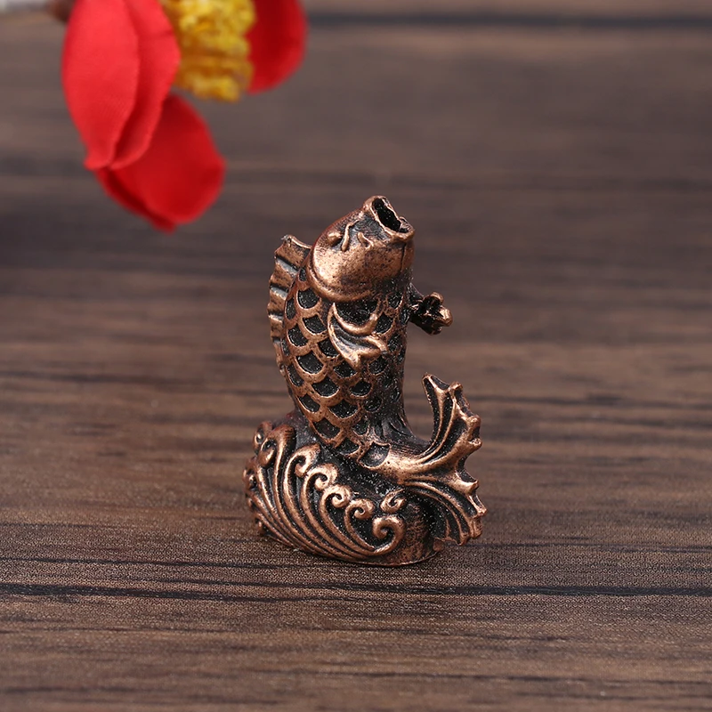 1Pc Feng Shui Jumping Koi Alloy Incense Burner Stick Holder Meditation Buddha Coil Base Incense Holder Home Utensil Decorations