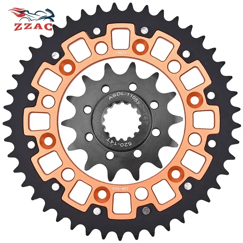 520 45T 14T Motorcycle Steel Aluminum Composite Front Rear Sprocket Kits For KT/M 200 EXC SX 250 400 EXC 450 525 560 SMR 525 MXC