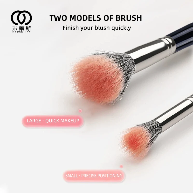 MyDestiny Goat Hair Multifunction Blush Stippling Highlight Makeup Brush Magic Large /Small Stippling Brush Beauty Makeup Tool