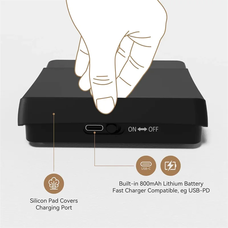Portable Tiny2S Digital Coffee Scale Weight Timer USB Charging Espresso Scale Mini Smart Kitchen Scale with Storage Bag Gift