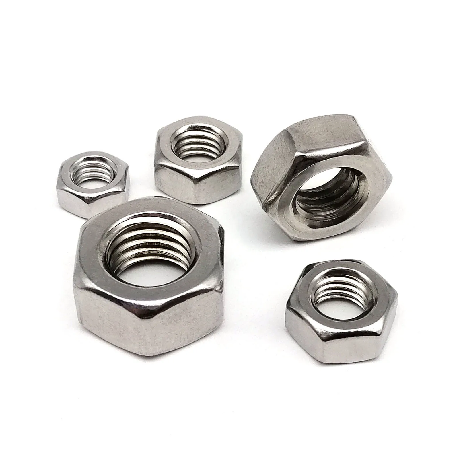 2/5/10/50pcs M3 M4 M5 M6 M8 M10 M12 M14 M16 DIN934 316 A4 Stainless Steel Hex Hexagon Nut