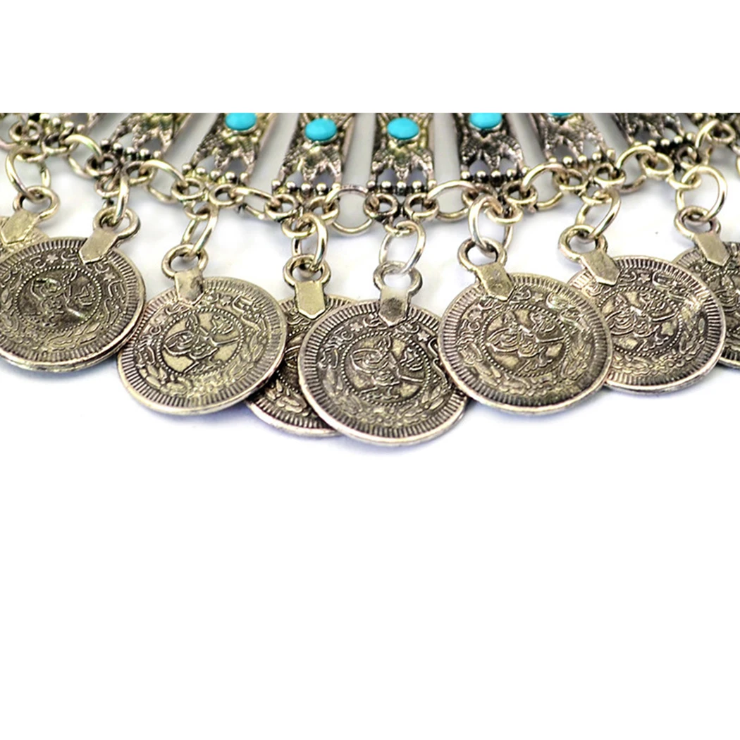 Vintage Silvery Color Tibet Carved Charm Bracelet For Women Men Butterfly Coin Bangles Gypsy Ethnic Turkish Afghan India Jewelry