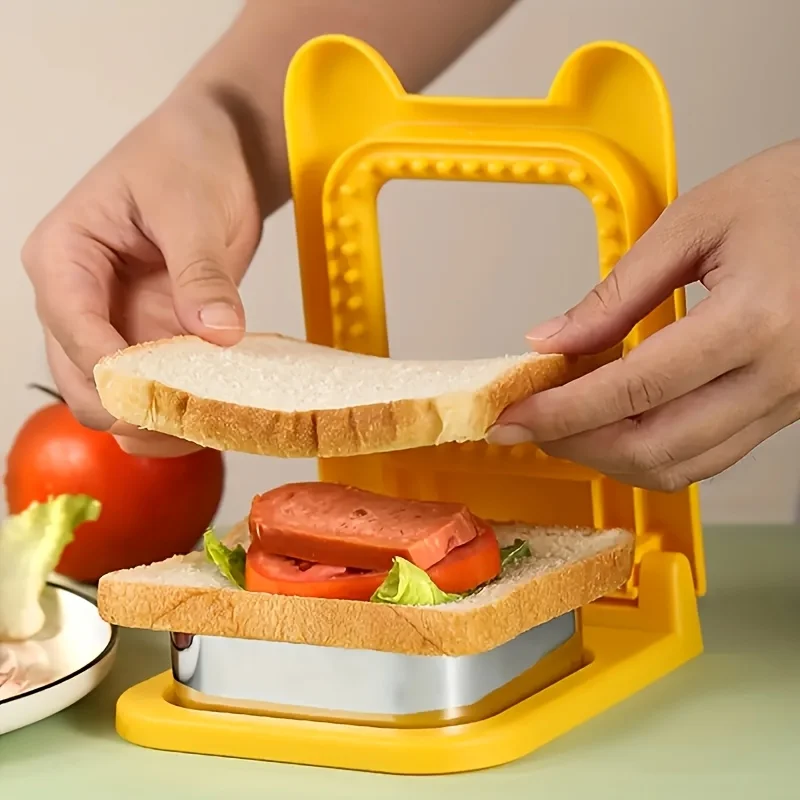 

1pc Stainless Steel Sandwich Maker Sealing Mold Toast Edge Wrapping Sandwich Cutter and Sealer DIY Bread Cutter