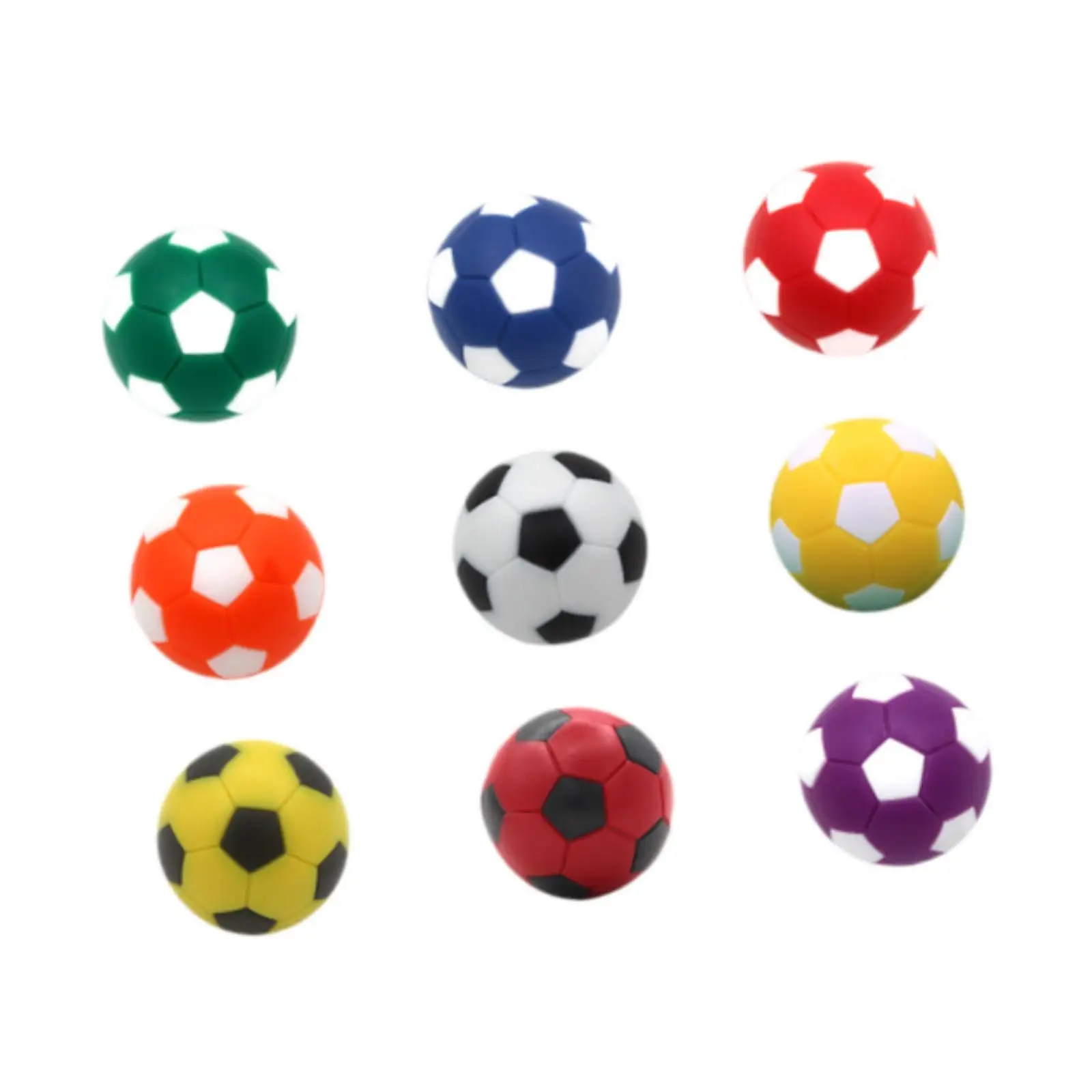 9x Foosball Table Balls Table Football Balls Replacement Official Small Table Top Soccer Balls 1.42 inch for Tabletop Games