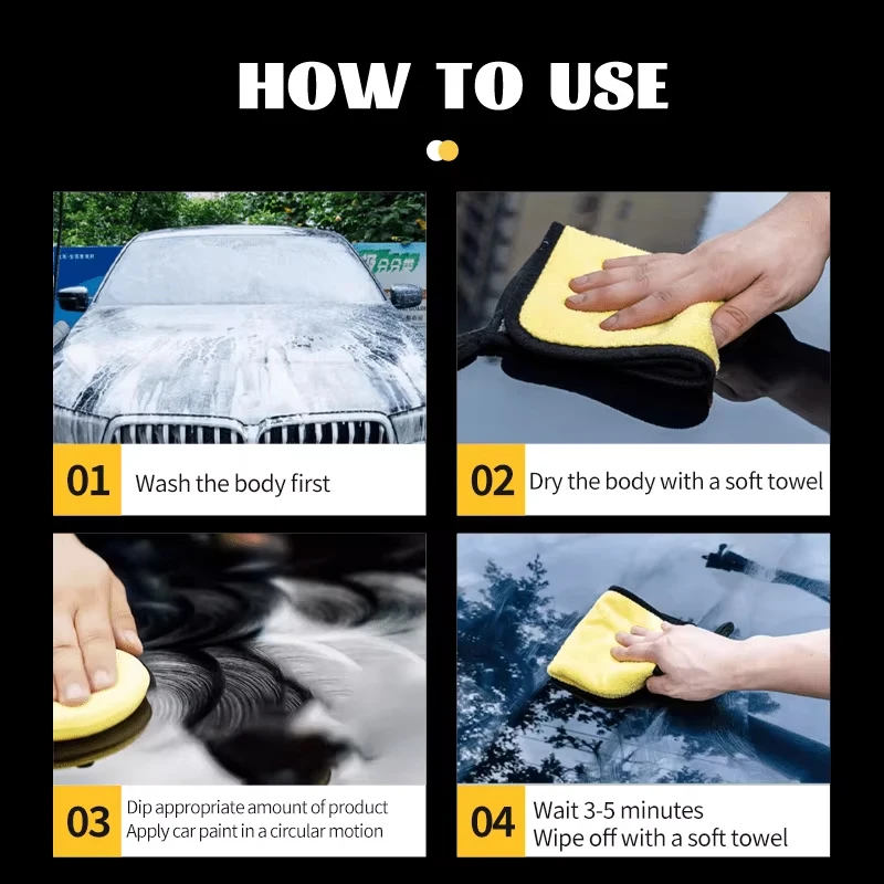 High Gloss Black Car Care Wax Long Term Paint Protection Auto Polishing Anti Oxidation Vehicle Surface Maintenance Agent view 6