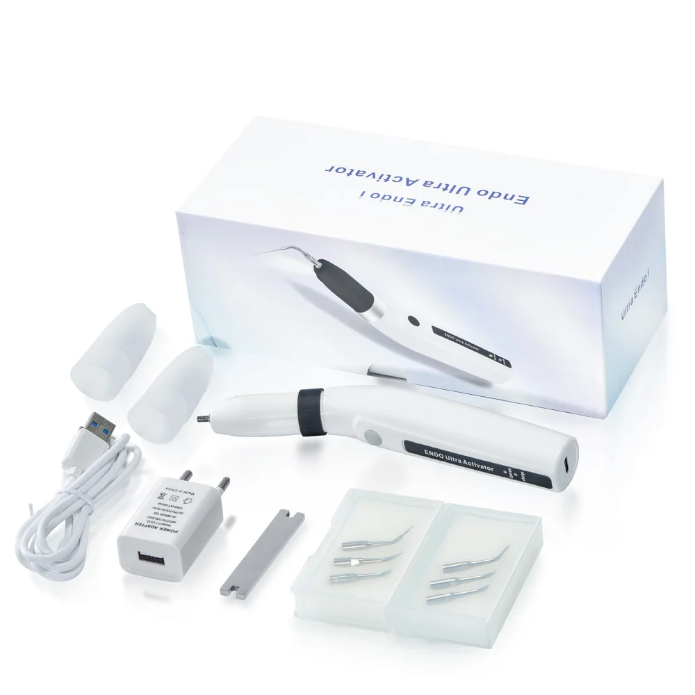 XND LED Dental Ultrasonic Activator 45KHz Endo Ultra Activator ultrasonik cuci gigi dengan 6 ujung alat kedokteran gigi