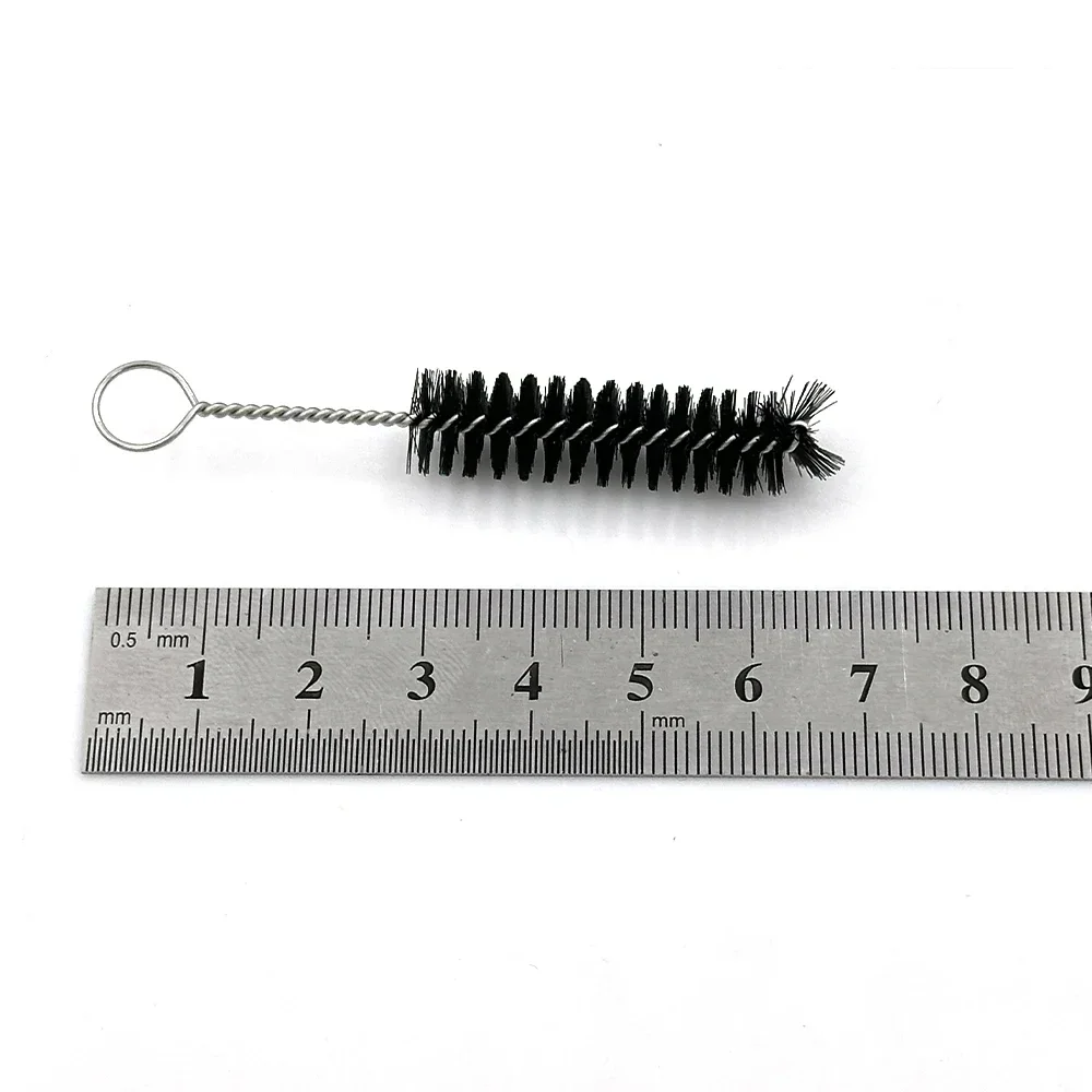 5/10PCS Durable 5cm Mini Wire Glass Tube Brush Metal Handle Steel Wire Soft Cleaning Mouthpiece Brush Glass