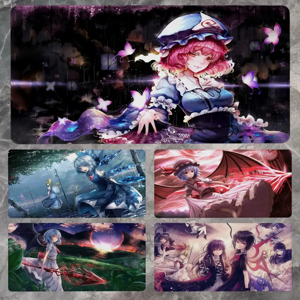 

Коврик для мыши Touhou Project 90x40 см, нескользящий игровой коврик для мыши, геймерский коврик для киберспорта, игровой механический коврик для клавиатуры XXL, настольный коврик