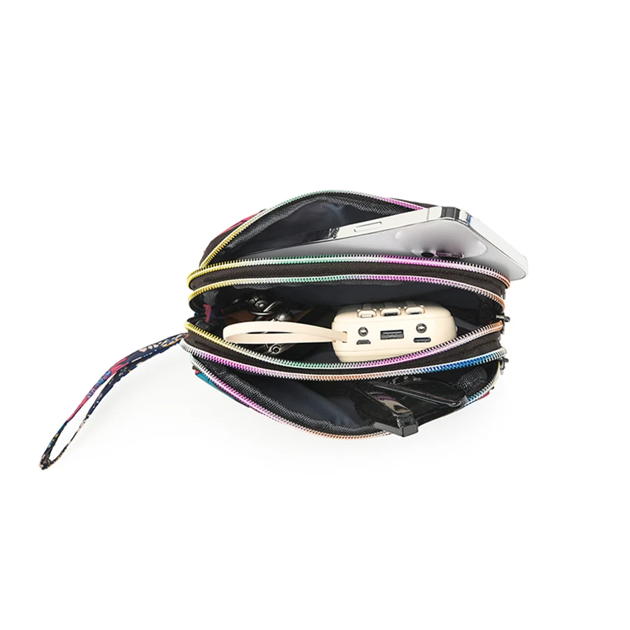 Mini billetera larga de moda con cremallera de una sola capa, gran capacidad, exquisita y versátil