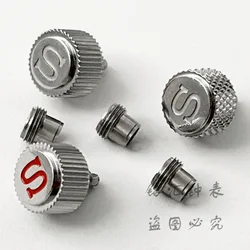 007 Silver Watch Streaked Crowns S Knurled Crown Fit for 007 009 Watch NH35 NH36 4R35 4R36 7S26 Movement