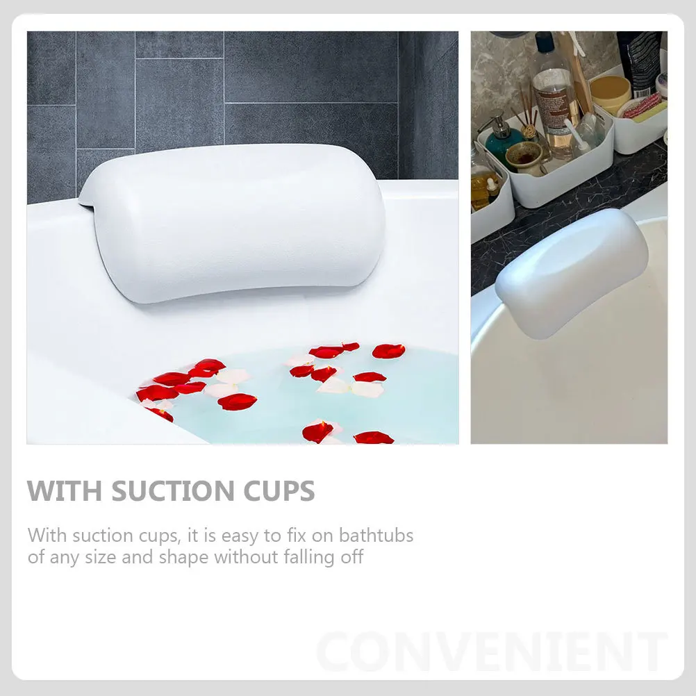 

Bathtub Pillow Breathable Head Neck Shoulder Support Suction Cup Bathing Tub Pillow Durable Bathroom Supply