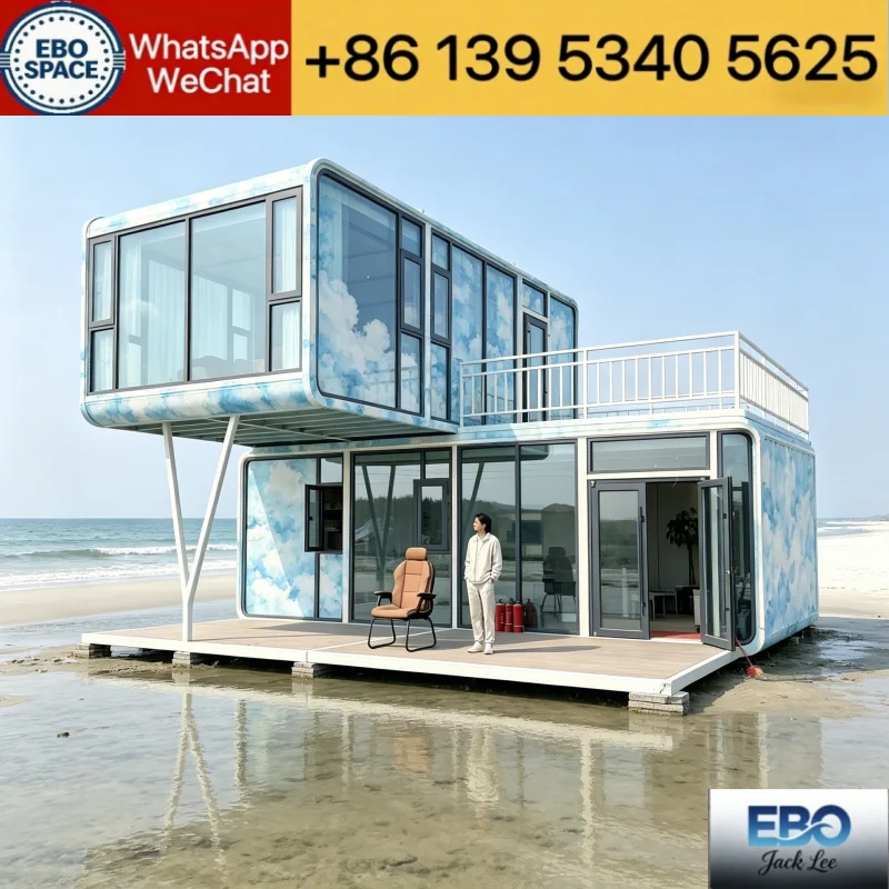 Energy Efficient Prefab Expandable Shipping Container Home Soundproof Tiny House For Beach Resort