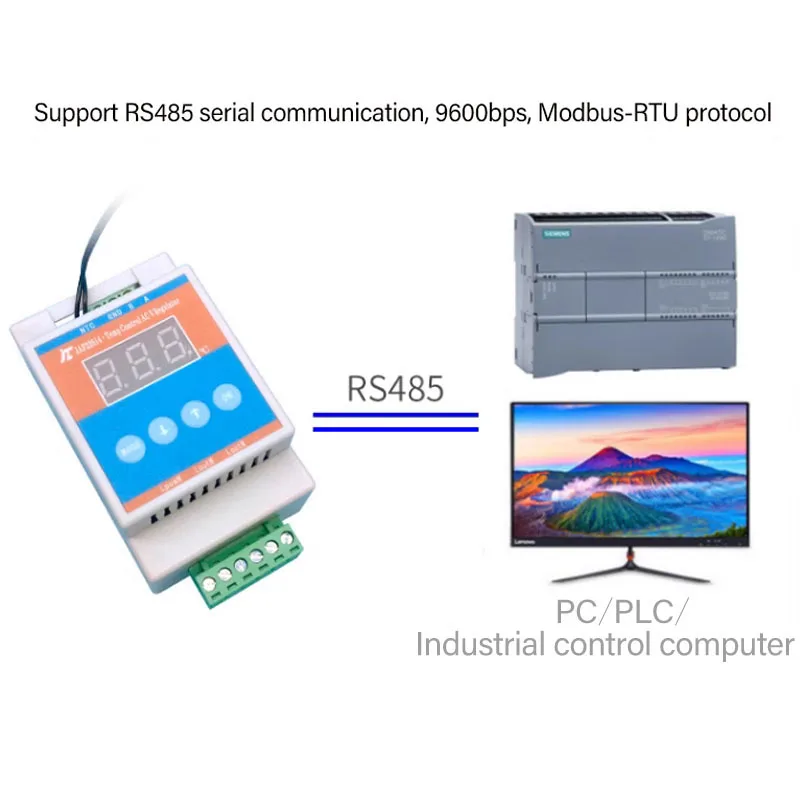 AC220V/110V Cabinet Temperature Control Heating AC Fan Motor Speed Control Dimming Temperature Control RS485 Communication