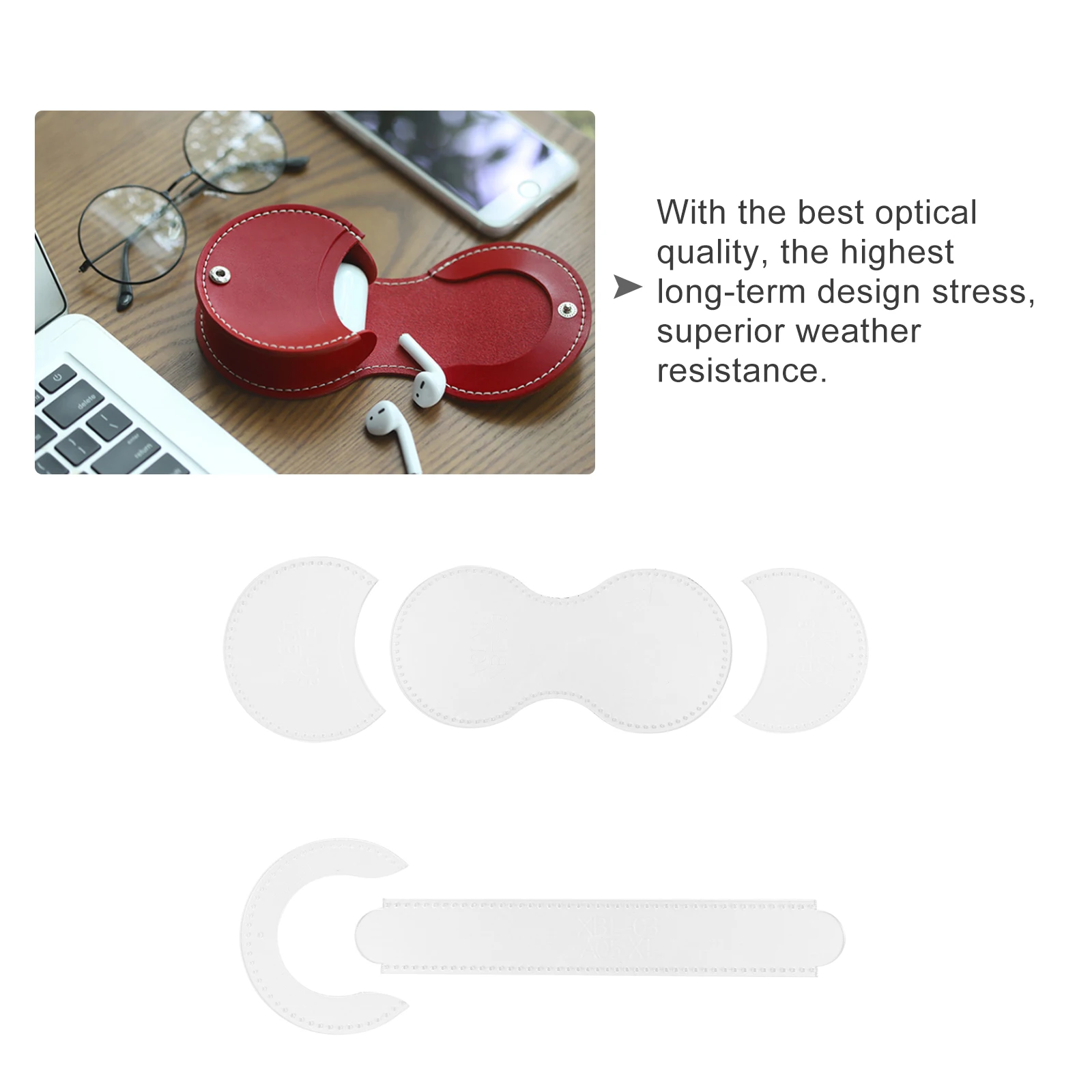 

Acrylic Template for Wallet Making Mould Craft Transparent Purse Pattern Tool H made Supplies Art Goods