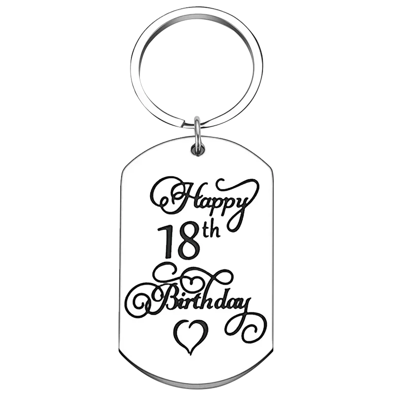 Happy 21th 30th 40th 50th Birthday Gift Keychain Inspirational Birthday Key Chain Pendant Boys Girls Gift