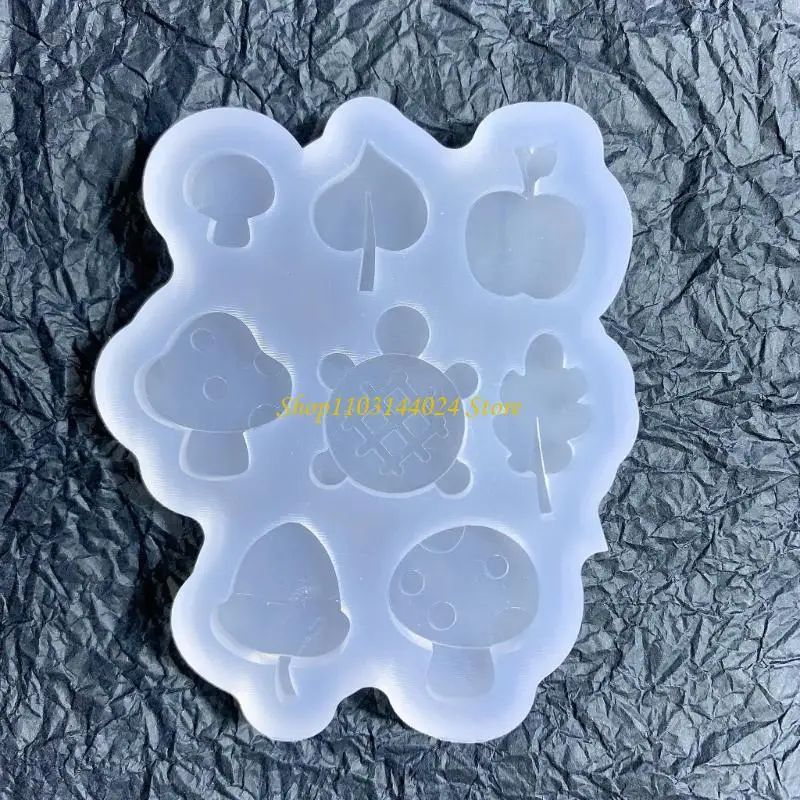 N5KE Mushroom Silicone Mold Hollow Epoxy Shaker Fillings Silicone Molds Epoxy Resin Filler Mold for Quicksand Resin Molds