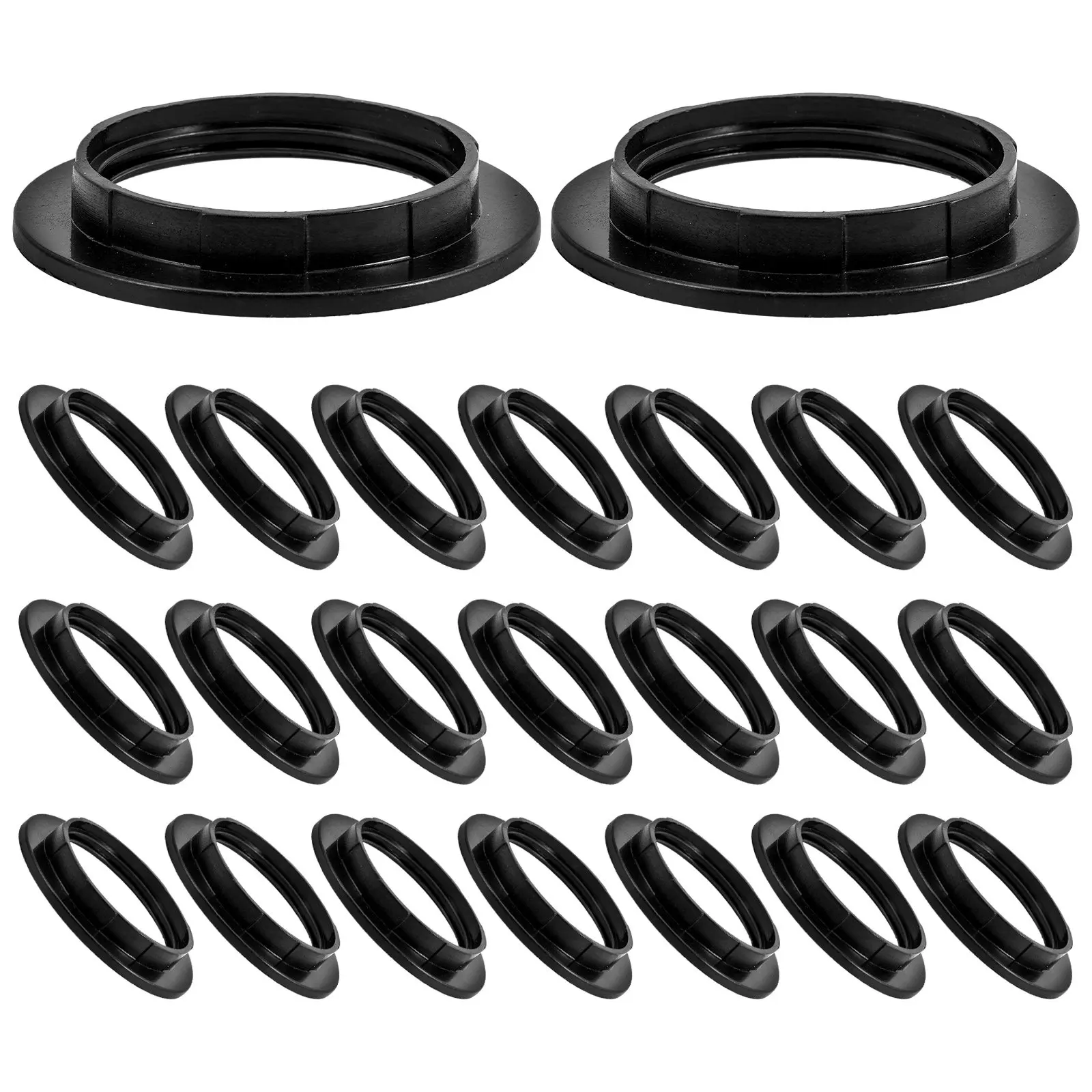 

30Pcs Lamp Shade Ring Set Medium Base E27 Threaded Socket Ring for Ceiling Light Adaptor Sconce Shade Holder Plastic Light