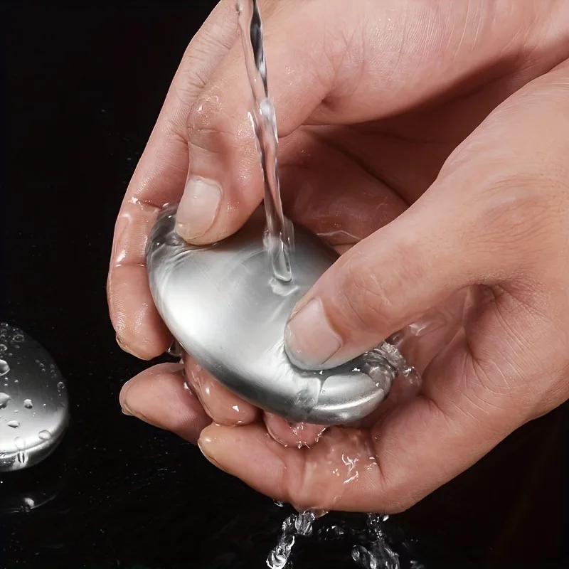 1/2 Pack Stainless Steel Deodorizing Soap, Small Size, Convenient for Lazy People, Deodorizing Hand Soap, Removes Fishy Smell, a Must-Have in the Kitchen, a Small Helper for Washing Hands and Deodorizing, Ideal Choice