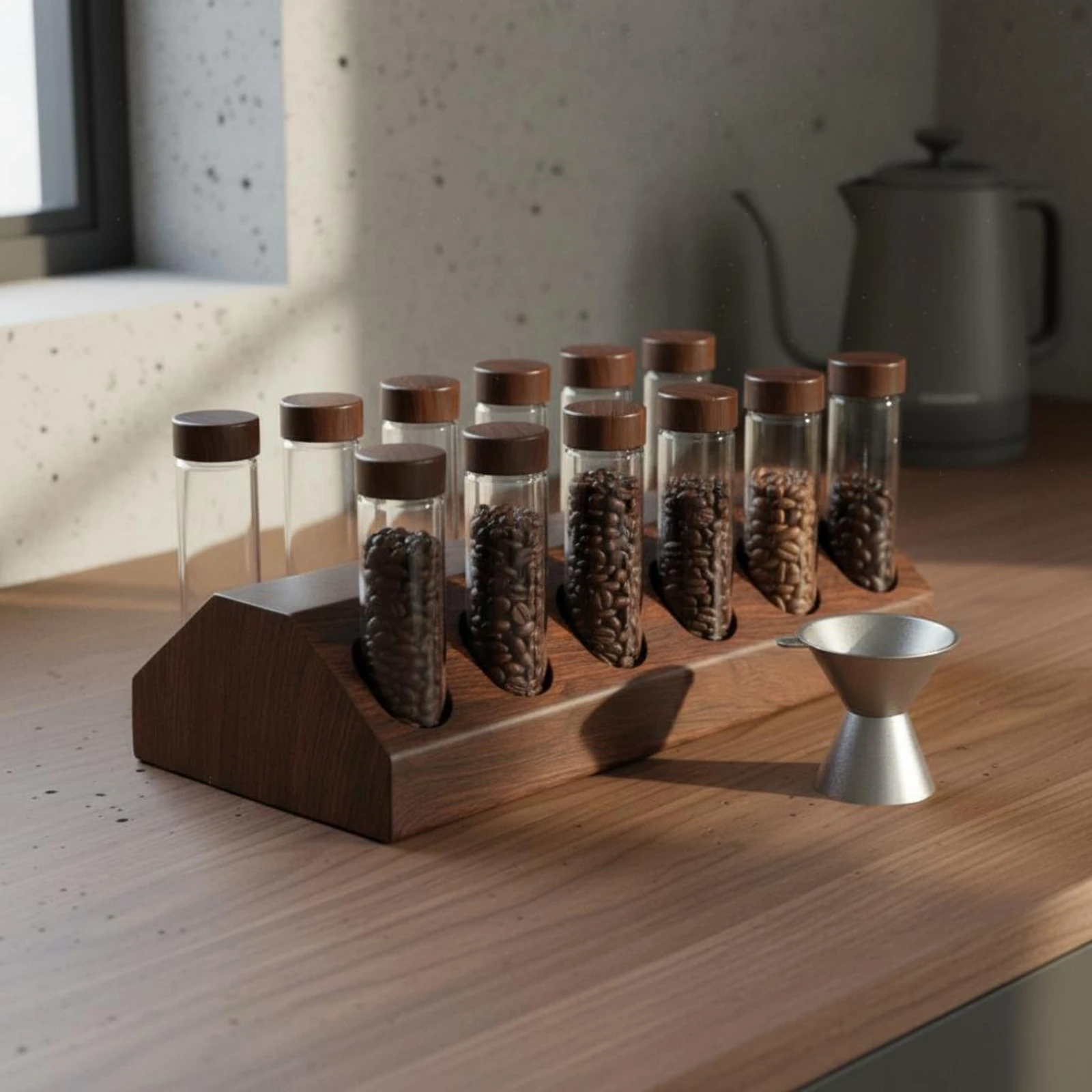 10 Pieces Storage Test Tube Transparent Coffee Bean Tube Sealed Display Bottle Airtight Seasoning Jar Freshness Lock