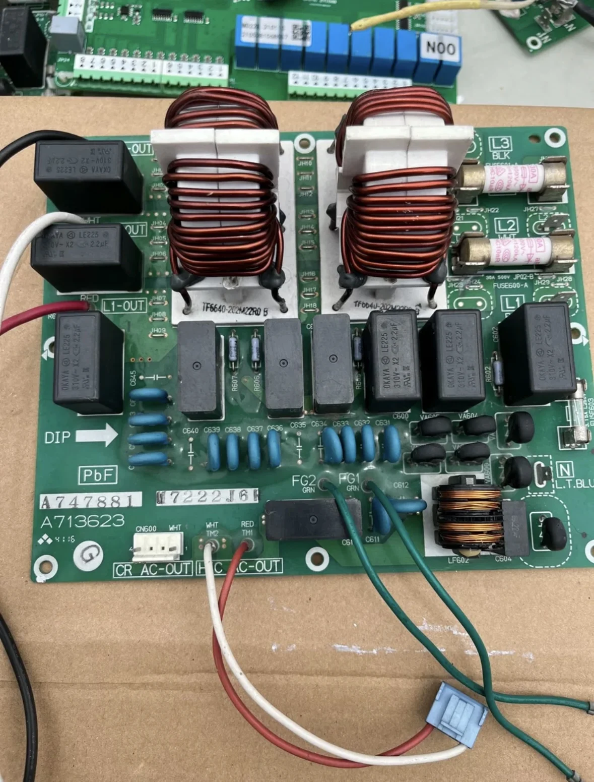 

Central air conditioning, A747881, outdoor unit power drive board used function test normal