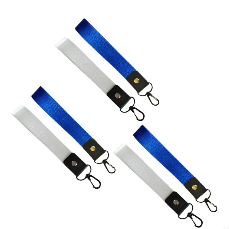 Panquejo llave corto poliéster fuerte con accesorio llavero compacto correa muñeca para uso aire libre Y08E