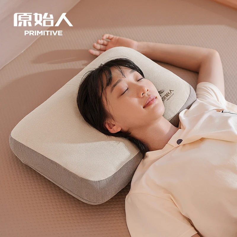 

PRIMITIVE Camping Pillow Portable Travel Camping Outdoor Memory Foam Square Deep Sleep Pillow Breathable Home Office Nap Pillow