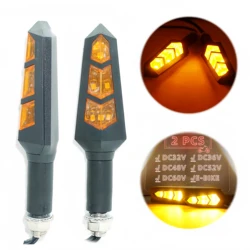 Pthene 36V 48V 52V 60V Electric Motorcycle Scooter E-Bike LED Turn Signal Light Indicator Flasher Blinker Moto Lamp Accessories