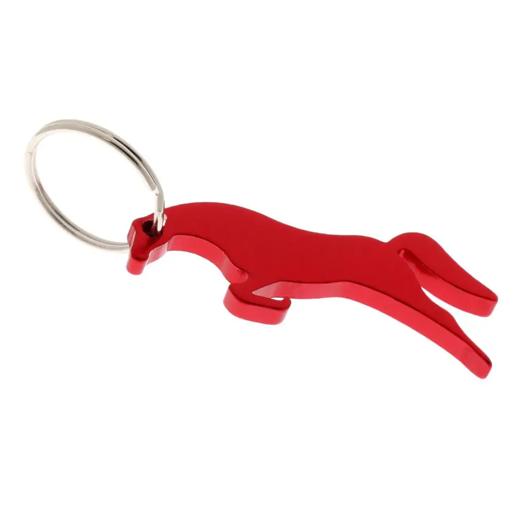 Stylish Horse Design Aluminum Bottle Opener Key Ring for Horse Accessories and Bag Ornament
