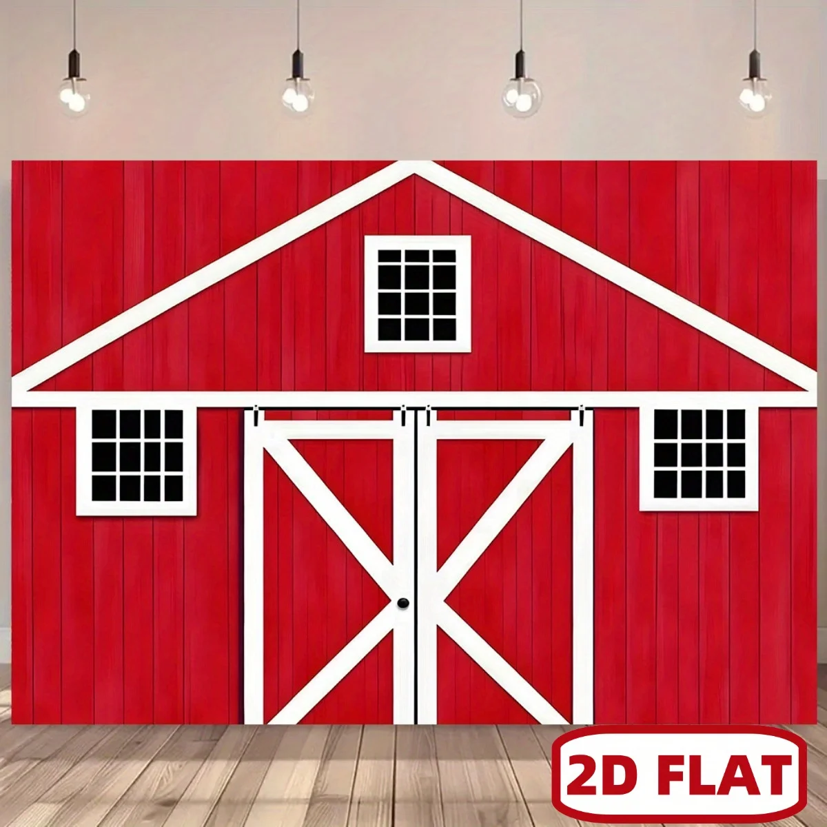 Red Barn Farmhouse Rustic Wood Texture Country Style 2D Flat Tapestry Backdrop For Photo Studio Decor Rural Wall Hanging Art
