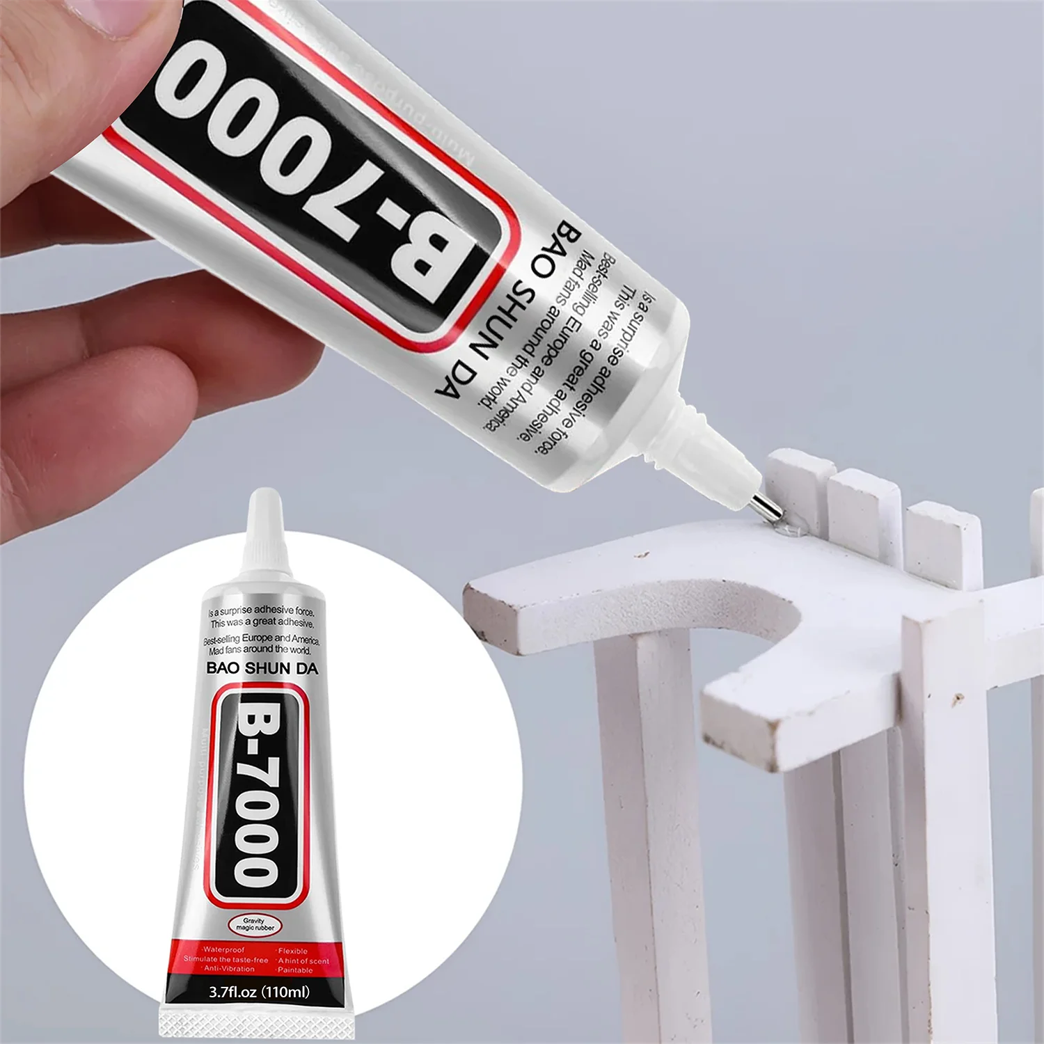15ML 25ML 50ML 110ML B-7000 Clear Contact Phone Repair Adhesive Universal Glass Plastic DIY Glue Black T7000 with Precision Applicator Glue wood,metal DIY transparent adhesive.