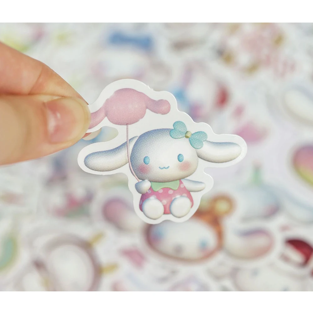 Autocollants Sanurgente Cinnamoroll Cartoon pour enfants, décalcomanies mignonnes, coque de téléphone bricolage, bouteille d'eau, jouet JEGraffiti, 10 pièces, 30 pièces, 50 pièces, 100 pièces