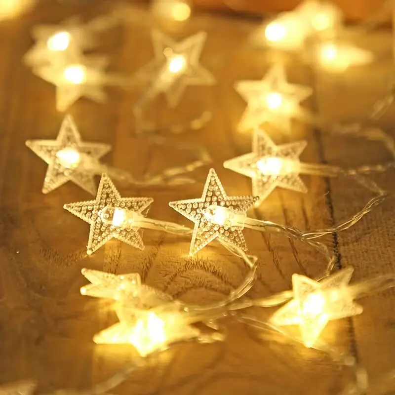 59/118.11in Star String Lights Battery-Powered Christmas New Year Thanksgiving Winter Theme Decoration Holiday Lighting