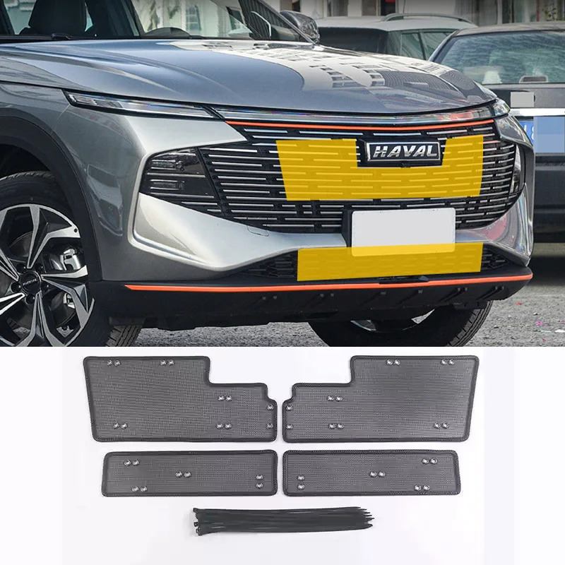 

For Haval F7 II 2024 Lower Bumper Grille Cover Net Dustproof Anti Insect Front Air inlet Sticker Protector Car Accessories