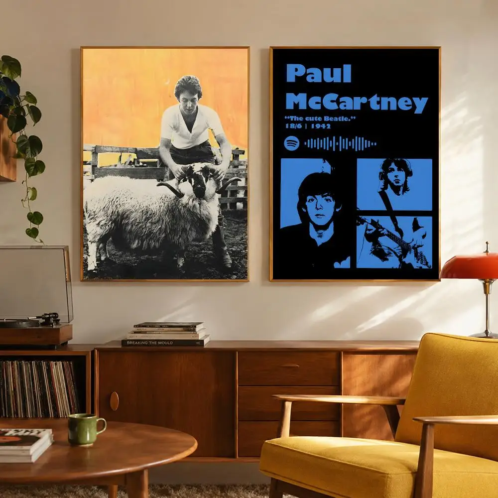 Melodic P-Paul McCartney Poster Digital Solvent Print Waterproof PP Fade-Resistant Wall Art Room Decor Gift