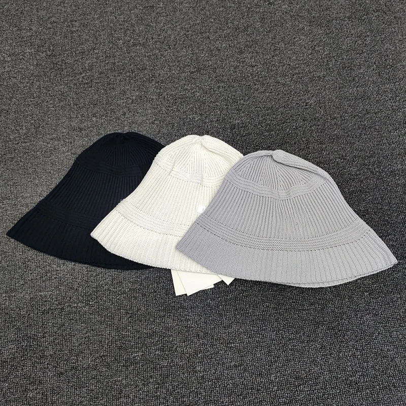 Knitted Fisherman Hat Women Summer 2023 Sun Protection Visor Large Head Circumference Woolen Hat