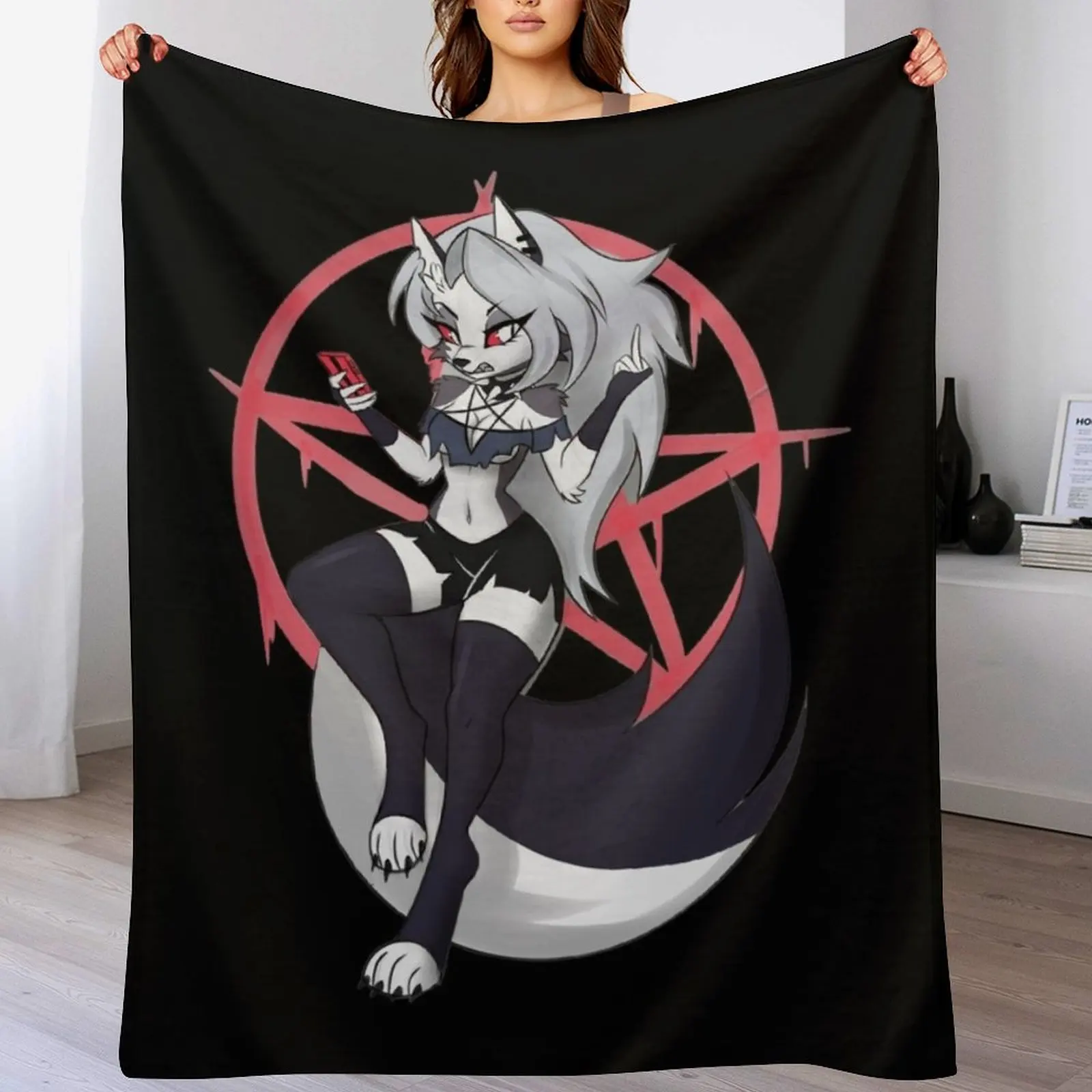

Helluva Boss - Loona Throw Blanket Stylish Couch Blanket for Home Living Room