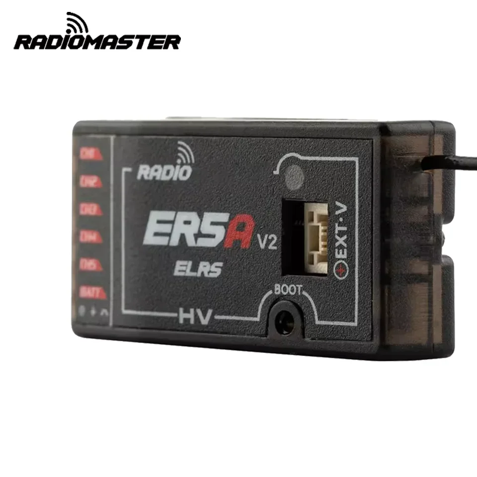 Radiomaster ER5A 2,4G 5CH ELRS PWM Mini-Empfänger mit Spannungsrückführung, für FPV-Flugzeuge & Renndrohnen, Geringe Latenz
