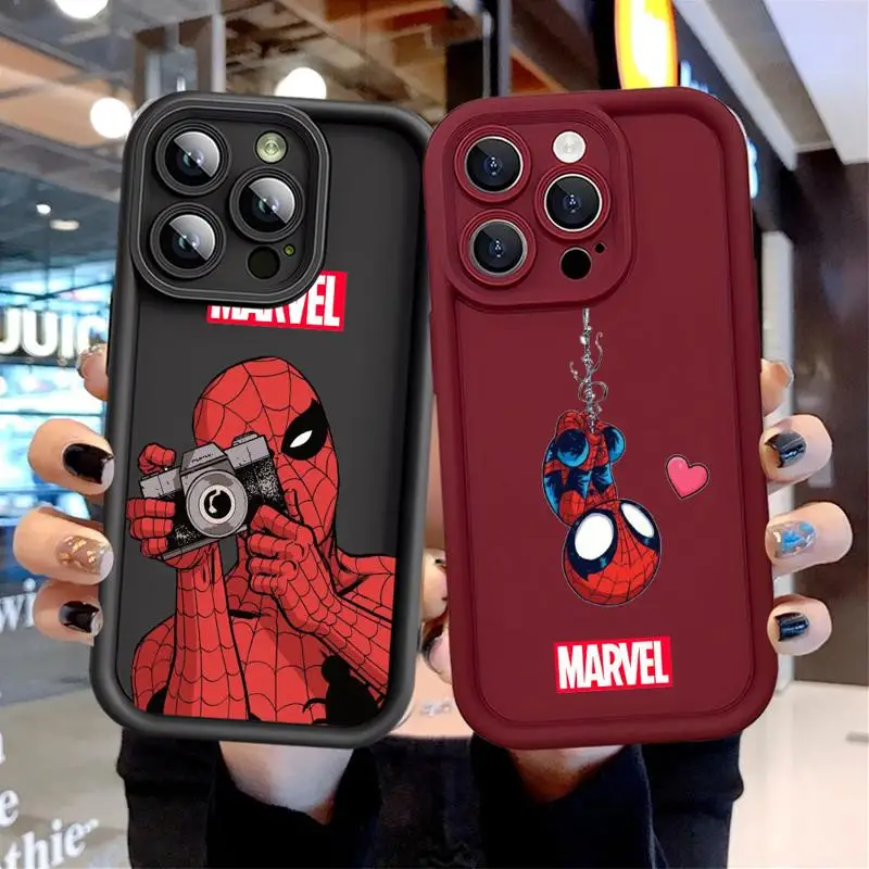 Marvel Spiderman Hero Phone Case for Vivo Y03 Y12S Y15S Y93 Y30i Y22S Y30 Y35 Y36 Y50 Y67 Y02 Y16 17 Y19 Y21 4G 5G Soft Cover