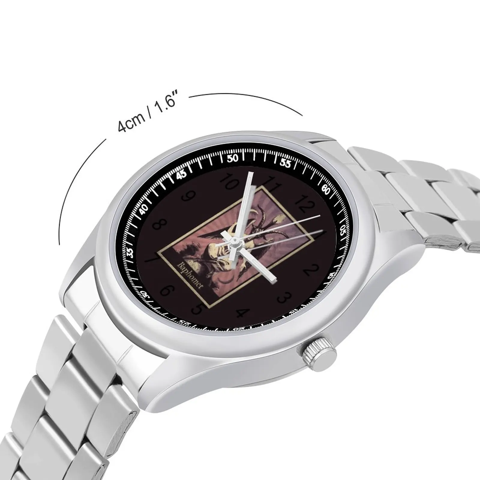 Baphomet Quartz Watch Witchcraft  Illuminati Occult Goat Wholesale Simple Wrist Watch Steel Ladies Fitness Photo Wristwatch