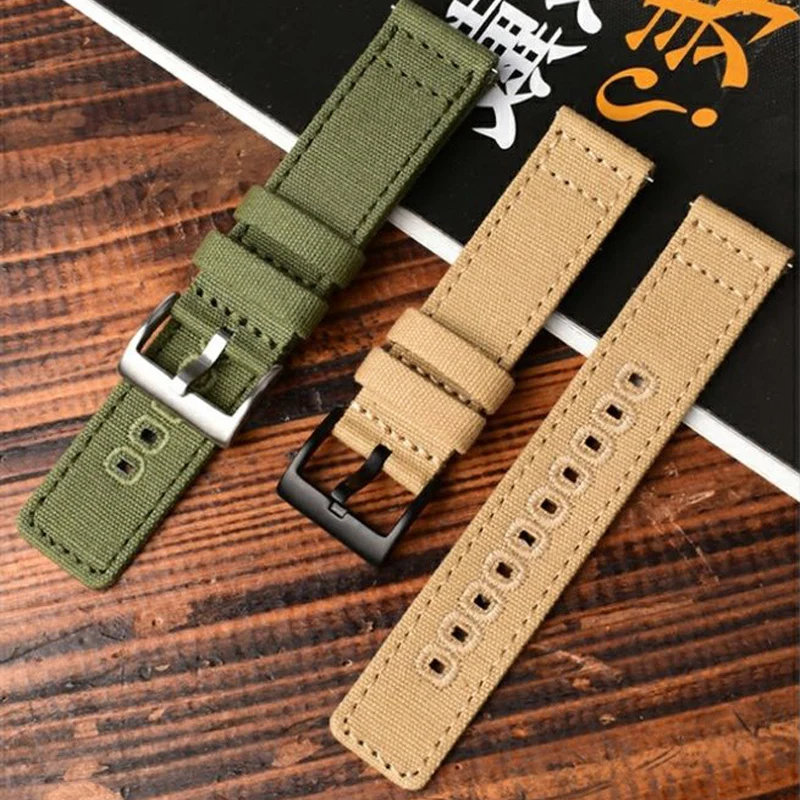 Quality Nylon Canvas Watch Bands Quick Release Wrist Straps Military Breathable Waterproof 18mm 19mm 20mm 22mm