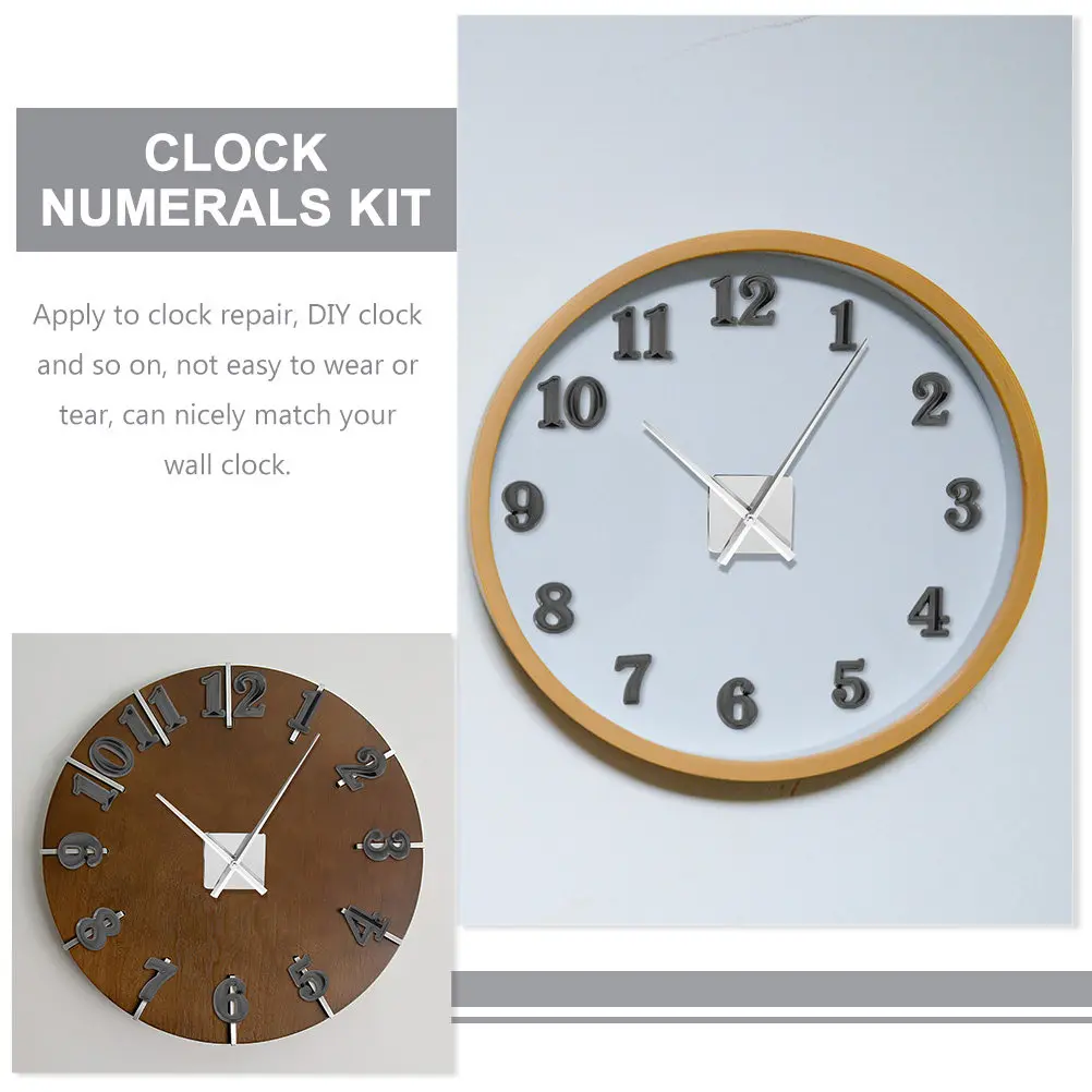 2 Sets Clock Number Kit Black Numbers Roman Numerals For Digital Clocks Kits Making