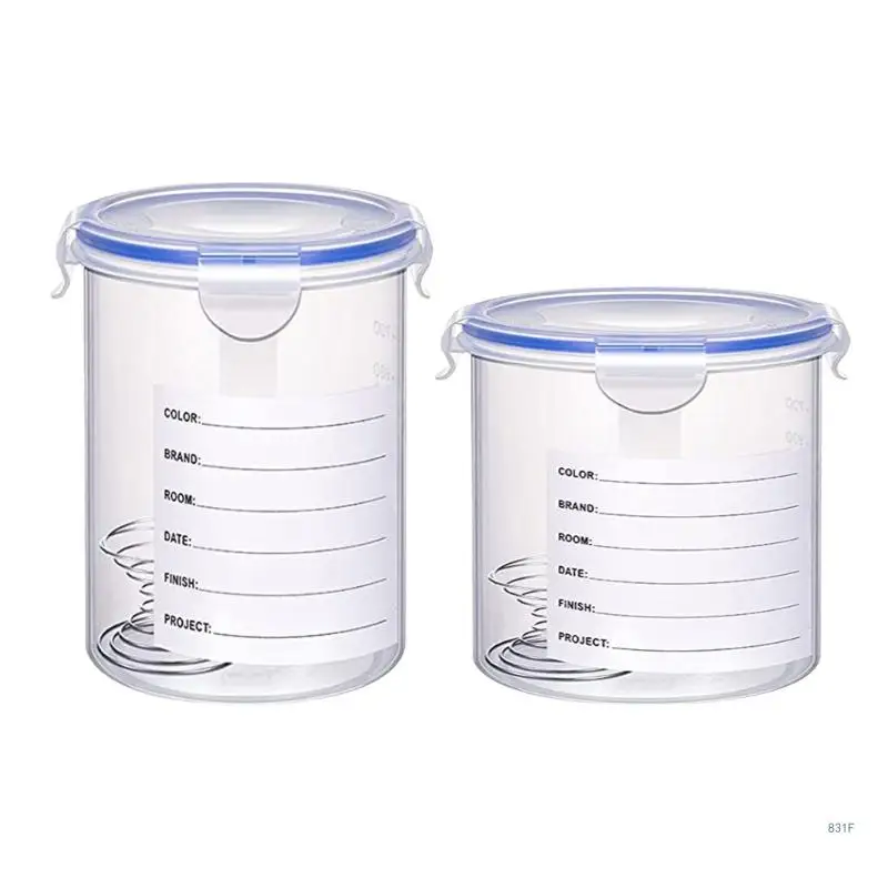 8Pcs Plastic Paint Containers with Lid Airtight Paint Container Touch Up Paint Storage Cups for Repainting Leftover Pa