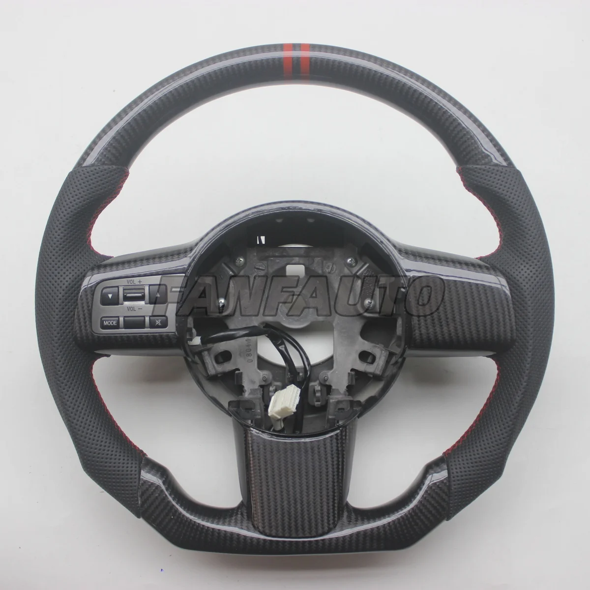 

Replacement Real Carbon Fiber Steering Wheel with Leather for Mazda 2 2007-2012