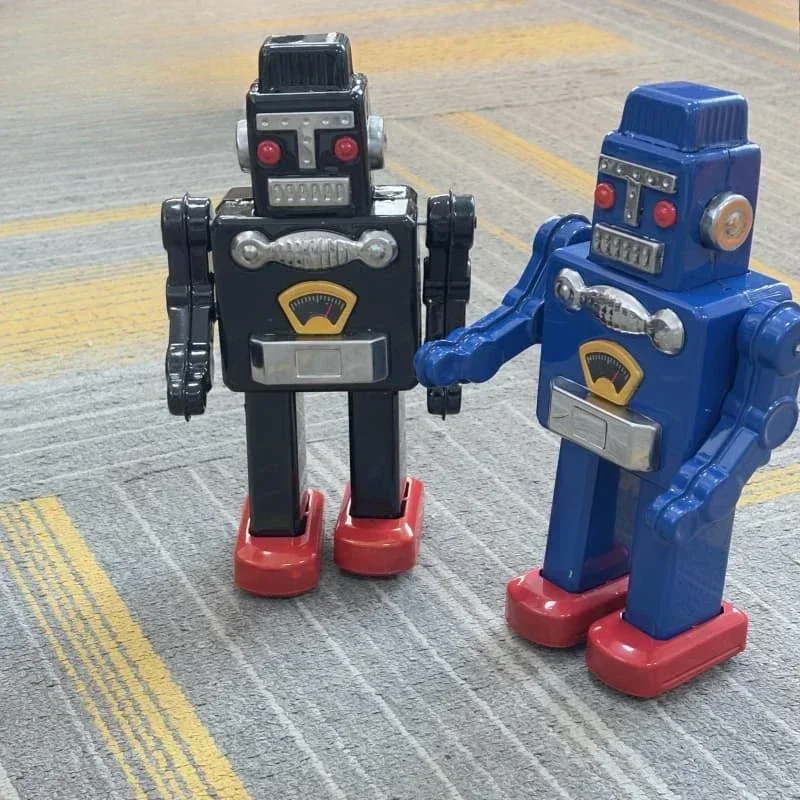 

Adult Collection Retro Wind up toy Metal Tin Mechanical The robot Clockwork figure model children birthday christmas gift