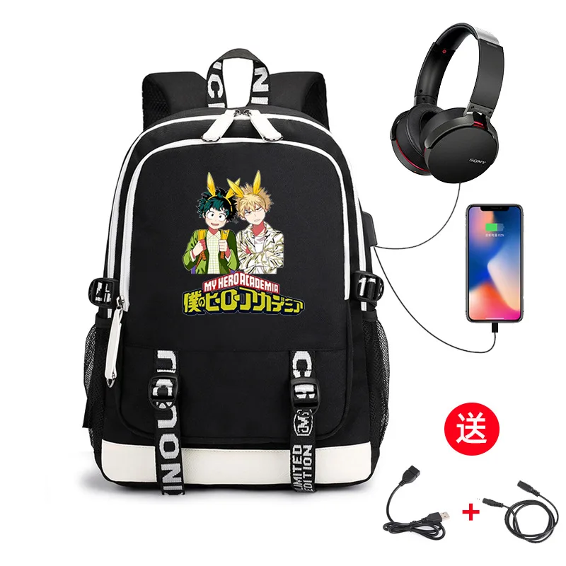

Рюкзак для косплея My Hero Academia Deku, школьная сумка на плечо, дорожный рюкзак для ноутбука