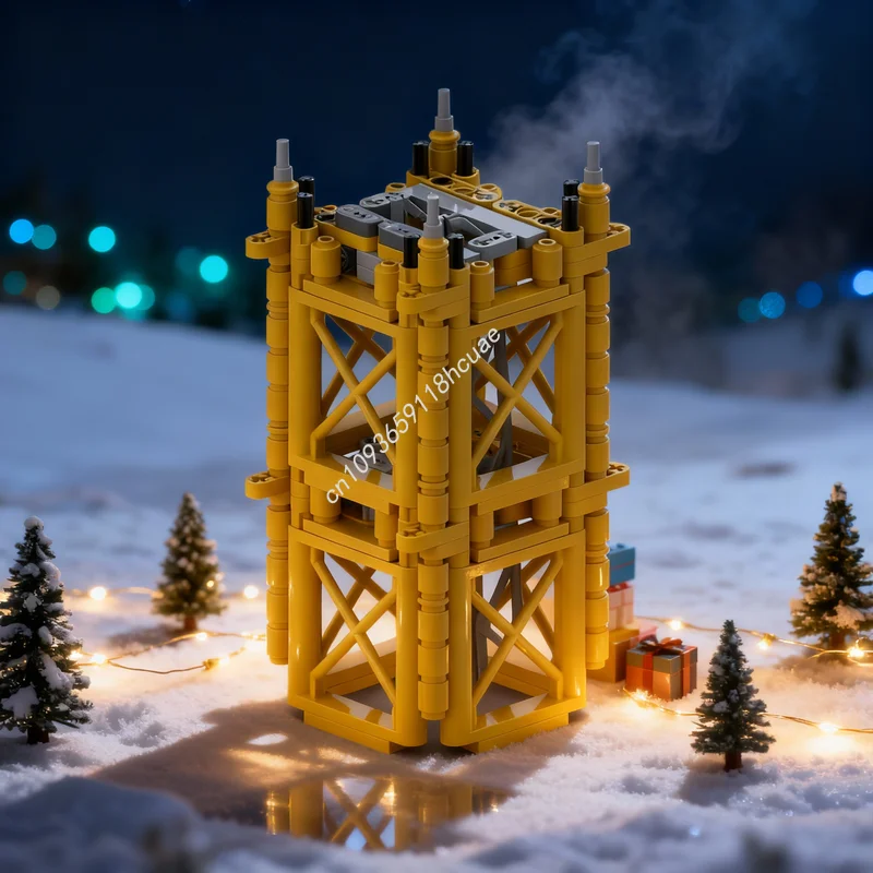 

2149 деталей MOC: Модульный конструктор «Городской башенный кран», развивающая игрушка, строительные блоки, рождественский подарок, креативный обучающий конструктор