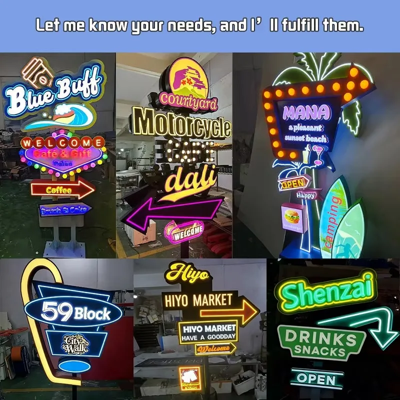 Factory custom acrylic LED billboards are suitable for out-of-home advertising commercial signs 3D luminous letter signs view 6